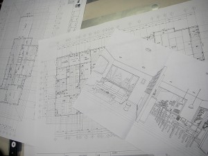 実施設計図と内観パース